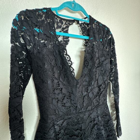 Lovers + Friends Long Sleeve Lace Romper Eve - Picture 4 of 11